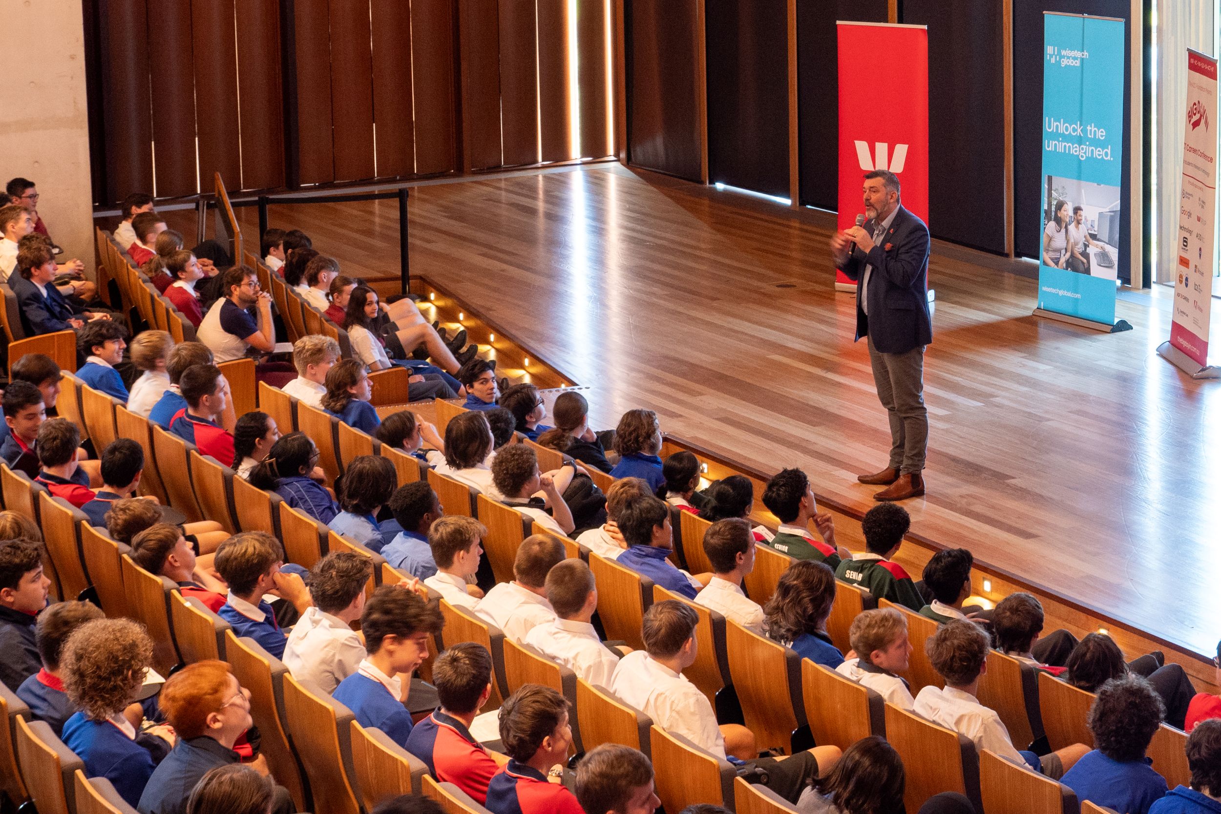 Students hearing from an industry speaker at The BiG Day In